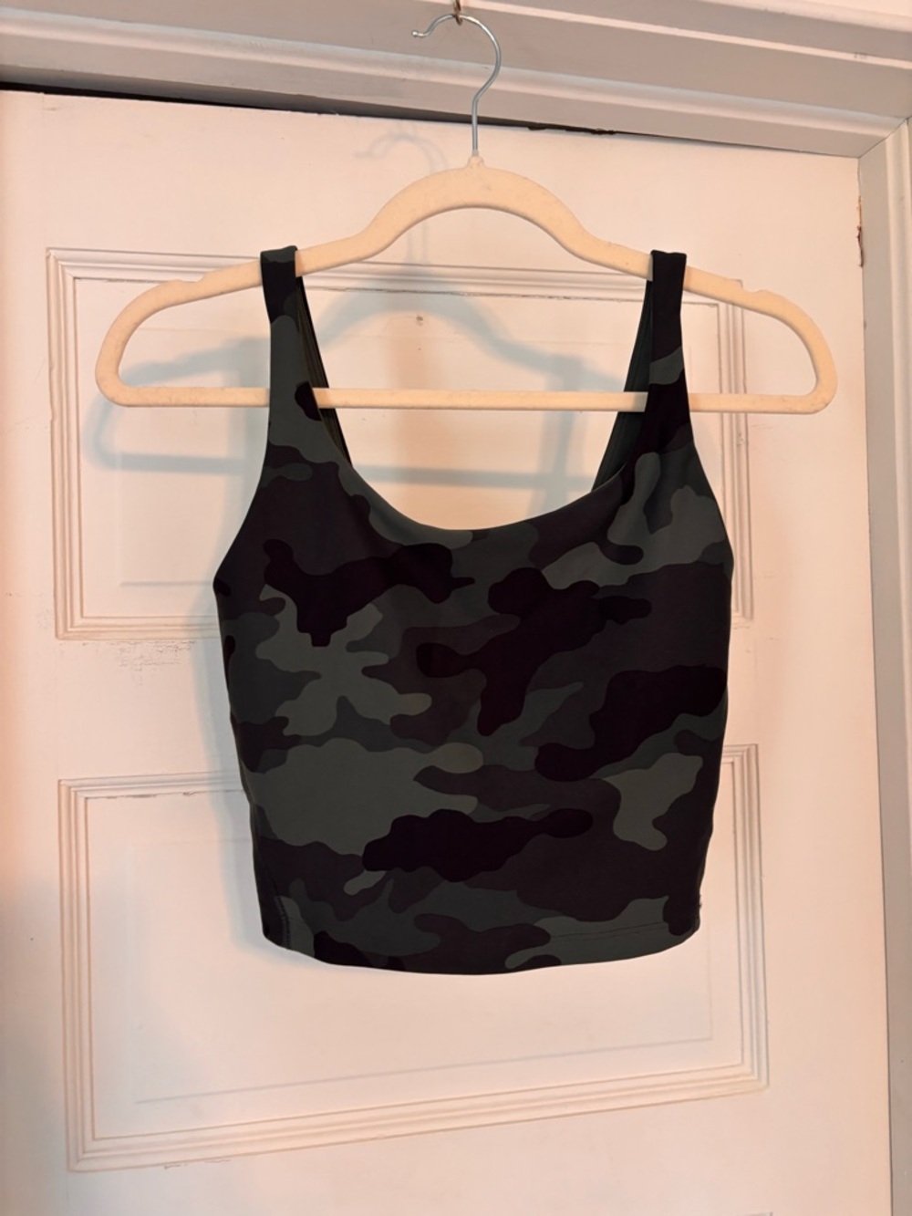 Old Navy Camo Crop Tank Top - Olive & Black